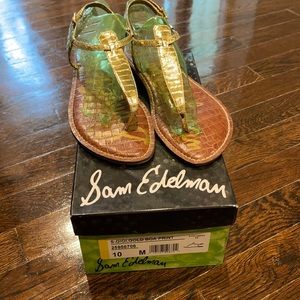 Sam Edelman Gigi Thong Gold Sandal